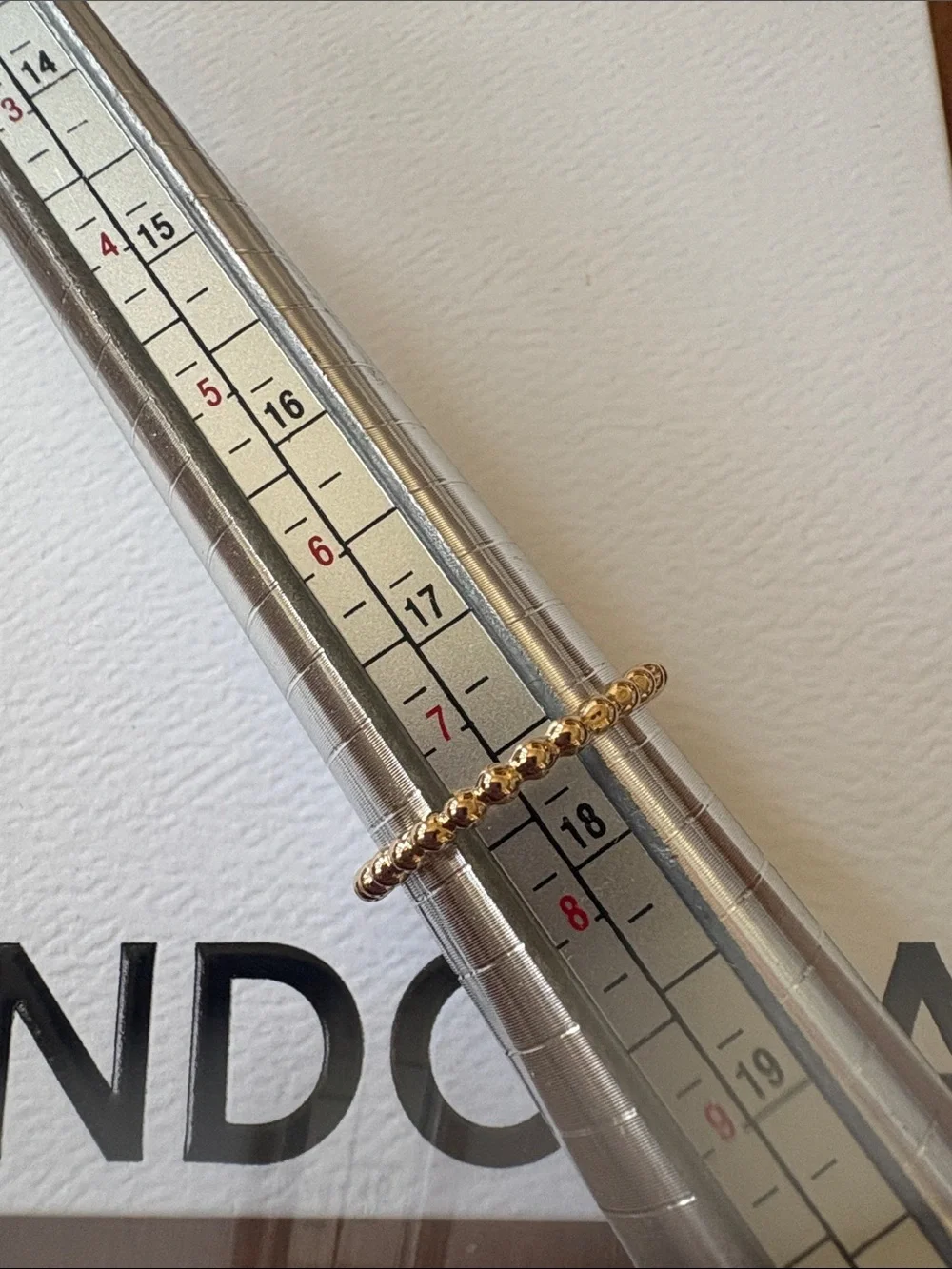 Pandora Gold Bead Stackable Ring - Picture 3 of 4